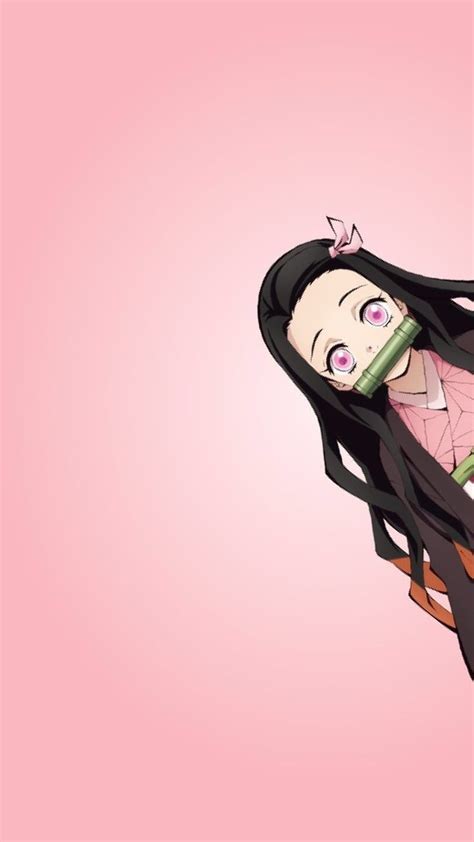 Nezuko Anime Lindas Asesino De Demonios Pasteles Rosas Fondo De Pantalla De Tel Fono Hd