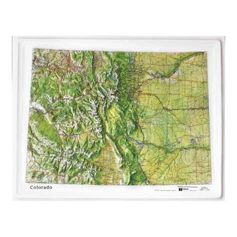 Colorado Satellite Raised Relief Map By Hubbard Scientific The Map Shop