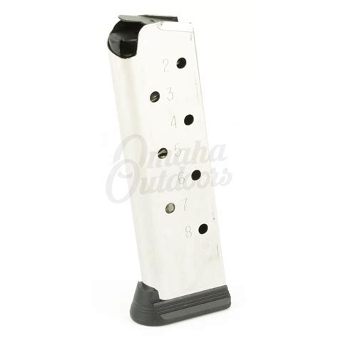 Colt Stainless Magazine 1911 Government Commander 8 Rd 45 Acp Stainless