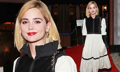 Jenna Coleman Shows Off Her New Blonde Hair During Theatre Trip
