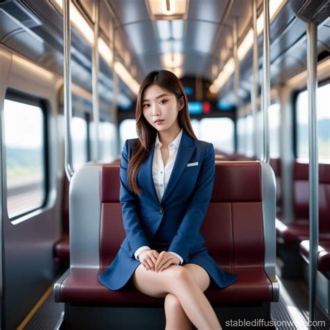 Asian Woman In Train With Spread Legs Stable Diffusion 在线
