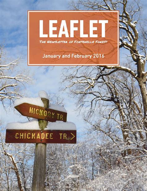 Fontenelle Forests Leaflet January February 2016 By
