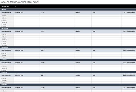 Kalender, tätigkeitsbericht, terminzettel, quittungsvorlage und viele weitere vorlagen finden sie hier. Social Media Plan Template Excel Free Download Seven Facts ...
