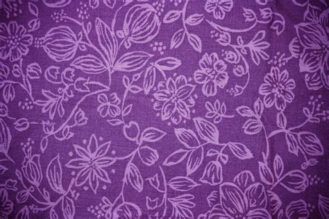 Purple Fabric With Floral Pattern Texture Picture Free Photograph