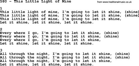 Adventist Hymnal Song 580 This Little Light Of Mine With Lyrics Ppt