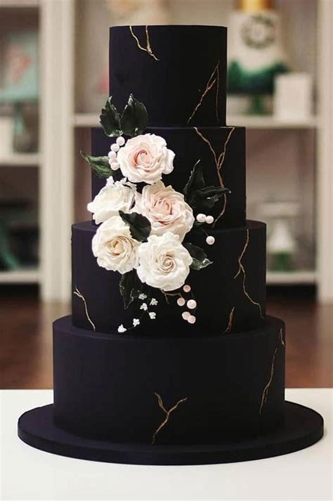 It's april 21st and my mom and i got my birthday cake today.my birthday was march 12th and my aunt wants to celebrate it today??? 35 Breathtaking black wedding cakes for eternal couple 1 ...