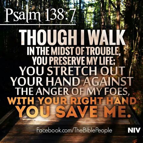 Psalm 1387 Psalm 138 Psalms Scripture Quotes