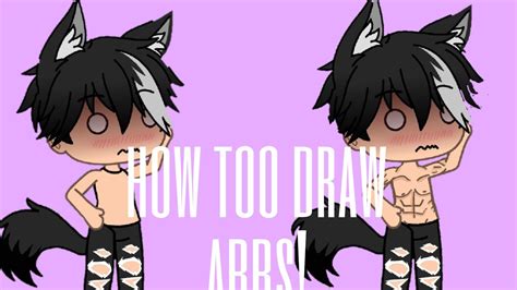 how too draw abs on a gacha character ⚠️cringe youtube