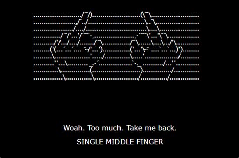 GitHub Modem7 Docker Middle Finger Dockerised ASCII Middle Finger