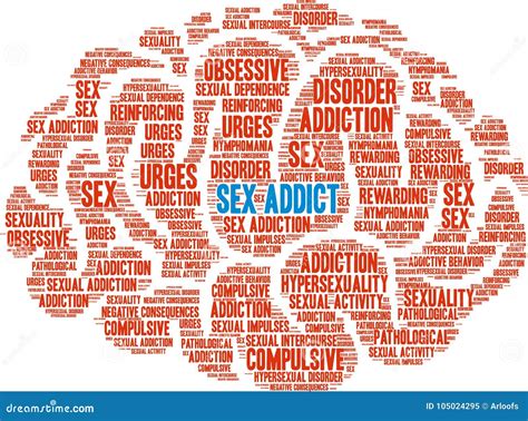 Sex Addict Word Cloud Stock Illustration Illustration Of Addictive 105024295