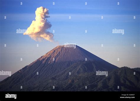 Smoke Rising From Volcano On Mt Bromo Bromo Tengger Semeru National