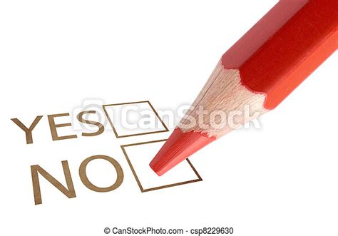 Survey Questionnaire Red Pencil Choosing One Of The Options Canstock