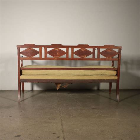 Elegant Sofa Cherry Wood Italy Early 1800s Antiques Seating