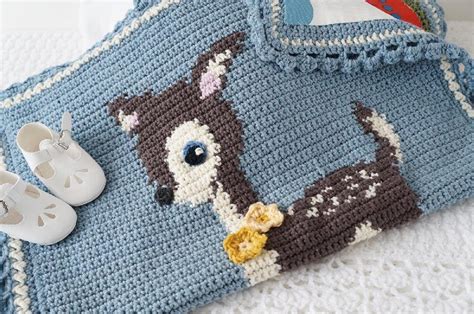 Hello Deer Baby Blanket Crochet Pattern By Little Doolally Crochet