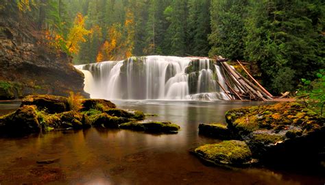 Landscape Forest River Waterfall Wallpapers Hd Desktop And Mobile Backgrounds