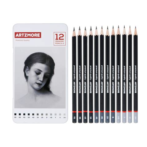 Buy Artzmore Drawing Pencils Set 12 Pieces Professional Sketch Pencils