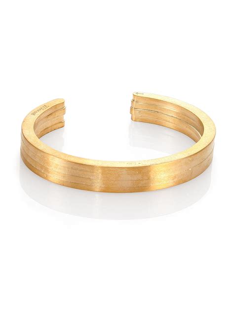 Lyst Miansai Brass Layered Cuff Bracelet In Metallic