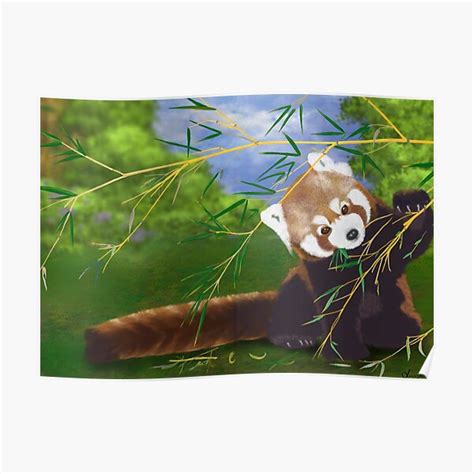 Cute Red Panda Poster For Sale By Annyka13 Redbubble