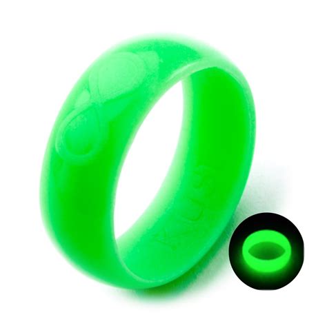 Mens Green Glow Silicone Ring Kusi Shop