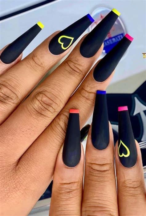 48 Of These Black Coffin Nails Art Enhancements Are The Most