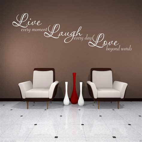Live Laugh Love Wall Art Sticker Lounge Quote Decal Mural Stencil