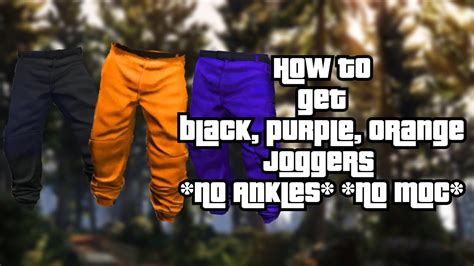 How To Get Purple Orange Or Black Joggers In Gta Online No