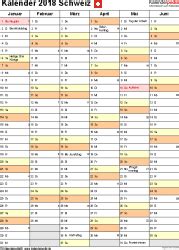 Jetzt öffnet sich ein fenster. Kalender 2018 Schweiz in Excel zum Ausdrucken