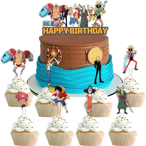 Buy One Piece Cupcake Toppers Set 9 Pcs One Piece Cake Toppers Birthday
