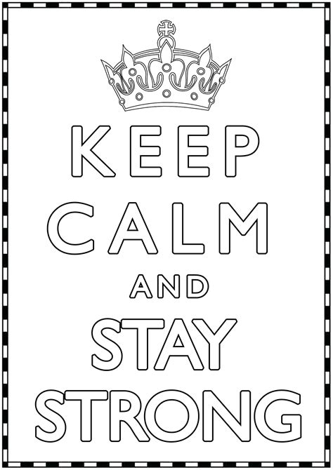 Free Printable Keep Calm Coloring Pages Make Wonderful World With