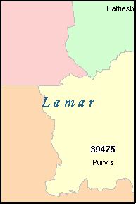 Mississippi zip code population density map. LAMAR County, Mississippi Digital ZIP Code Map