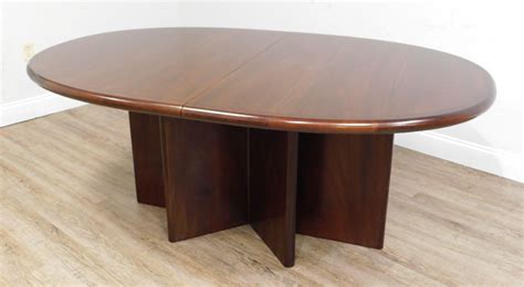 Get the best deals on rustic dining tables. Danish Modern Oval Teak Expandable Dining Table by Ansagar ...