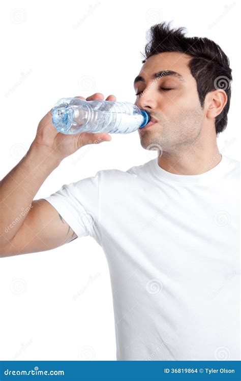 Man Drinking Water From Bottle Stock Photo Image Of Shot Adult 36819864
