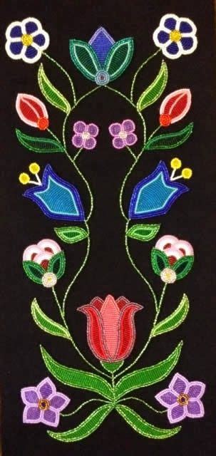 Native American Floral Designs And Patterns Patterns Native Beadwork Beading American Metis