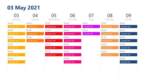 Schedule Day View Calendar Powerpoint Template Slidemodel