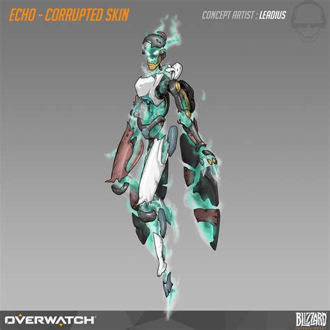 Artstation Overwatch Echo Corrupted Fan Skin