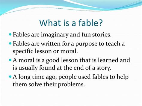 Ppt Fables Powerpoint Presentation Free Download Id6222481