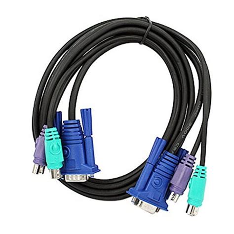 3 In 1 Ps2 And Vga Mm Kvm Switch Computer Cable Set