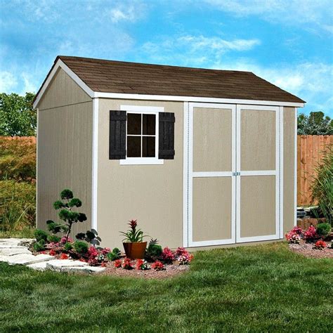 Handy Home Avondale 10x8 Wood Storage Shed Kit With Floor And Window