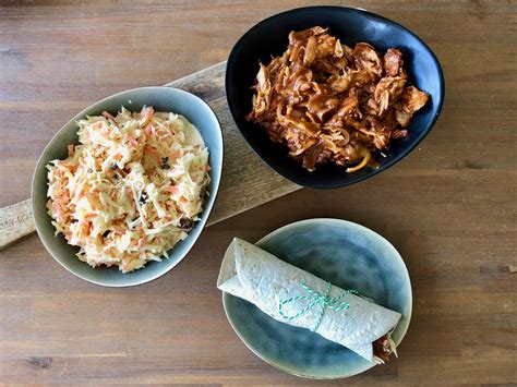 Pulled Chicken Wraps Met Coleslaw My Happy Kitchen And Lifestyle