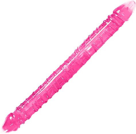 Amazon Com Inch Realistic Double Ended Dildo Adult Toy Lesbian Flexible Clear Jelly Double