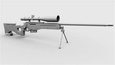 Awp L96 G22 Sniper Rifle High And Low Poly 3d Cgtrader