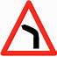 Traffic Left Turn Triangle Sign  Class 1 Ref BSEN 12899 2001 600mm