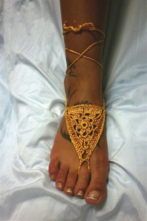 Items Similar To Weddding Barefoot Sandals Footless Clothes Anklet Toe Steampunk Foot Jewelry