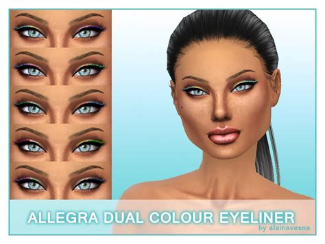 Allegra Dual Colour Eyeliner The Sims 4 Catalog