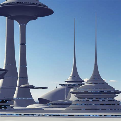 Futuristic Sci Fi Buildings 3d Max Sci Fi Building Sci Fi