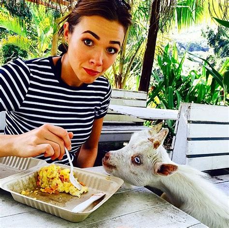 Demi Harman Has Meal Interrupted By Goat While On Holiday In Hawaii