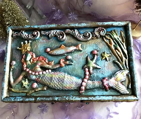 Handmade Shabby Chic Mermaid Treasure Hunt Keepsake Box Etsy