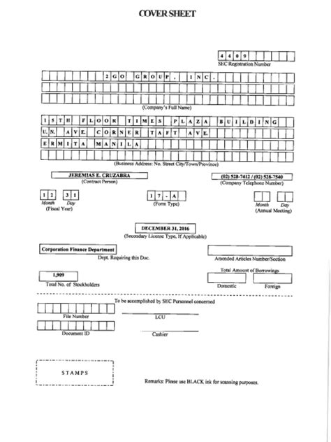 Financial statements (or financial reports) are formal records of the financial activities and position of a business, person, or other entity. 2go group, inc. 2016 annual report - sec form 17-a with ...