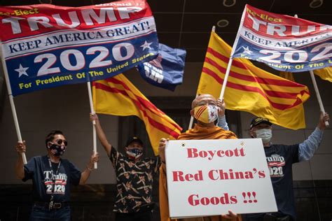 Anti Communist Protesters Heckle Staff Emptying Chinese Consulate In