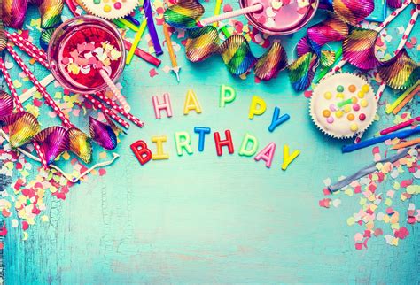 Download Colorful Party Confetti Happy Birthday Holiday Birthday 4k